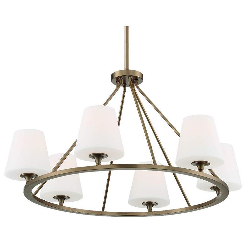 Image 2 Crystorama Keenan 31 1/4"W Vibrant Gold 6-Light Chandelier
