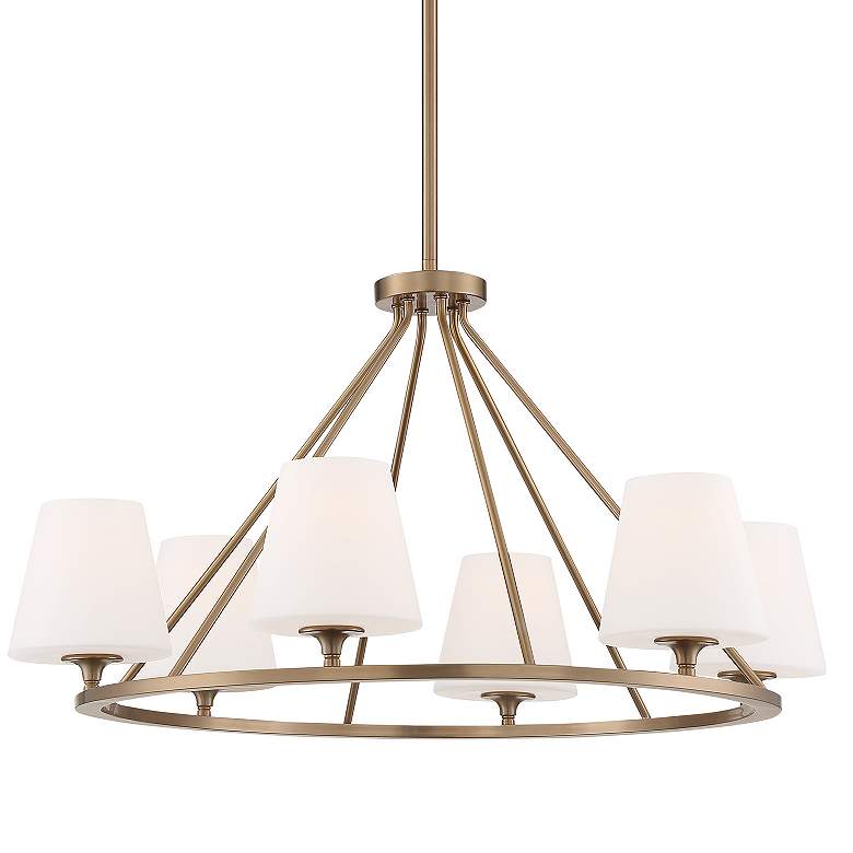 Image 5 Crystorama Keenan 31 1/4"W Vibrant Gold 6-Light Chandelier more views