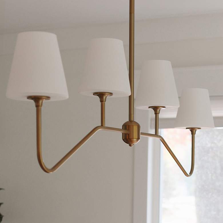 Image 1 Crystorama Keenan 48" Wide Gold Arm 4-Light Island Light Chandelier