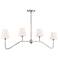 Crystorama Keenan 48" Wide Nickel 4-Light Island Chandelier