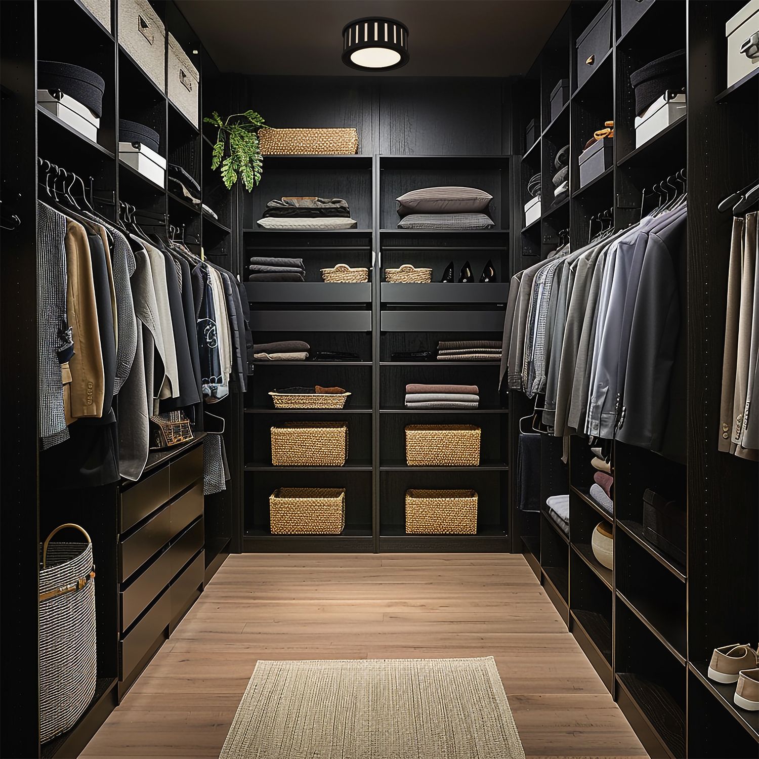 Image 3 Crystorama Kendal 14'' Black Forged Flush Mount more views