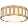 Crystorama Kendal 14" Wide Vibrant Gold Drum Ceiling Light