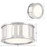 7_Crystorama Kendal 14"W Polished Nickel Drum Ceiling Light more views