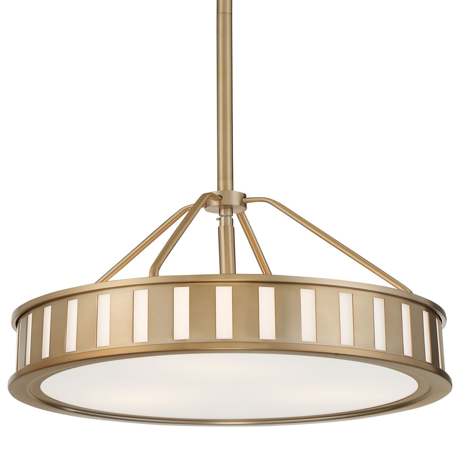 Crystorama Kendal 15 1/2"W Vibrant Gold Drum Pendant Light