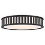 1_Crystorama Kendal 22 1/2"W Black Forged Drum Ceiling Light