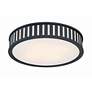 4_Crystorama Kendal 22 1/2"W Black Forged Drum Ceiling Light more views