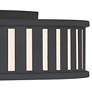 5_Crystorama Kendal 22 1/2"W Black Forged Drum Ceiling Light more views
