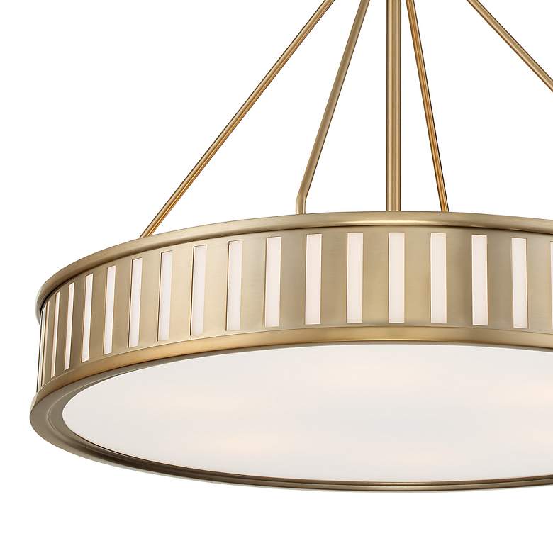 Image 4 Crystorama Kendal 28" Wide Vibrant Gold Drum Pendant Light more views