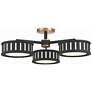 2_Crystorama Kendal 29 1/4" Wide Black 3-Head Ceiling Light