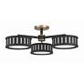 4_Crystorama Kendal 29 1/4" Wide Black 3-Head Ceiling Light more views
