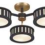 6_Crystorama Kendal 29 1/4" Wide Black 3-Head Ceiling Light more views