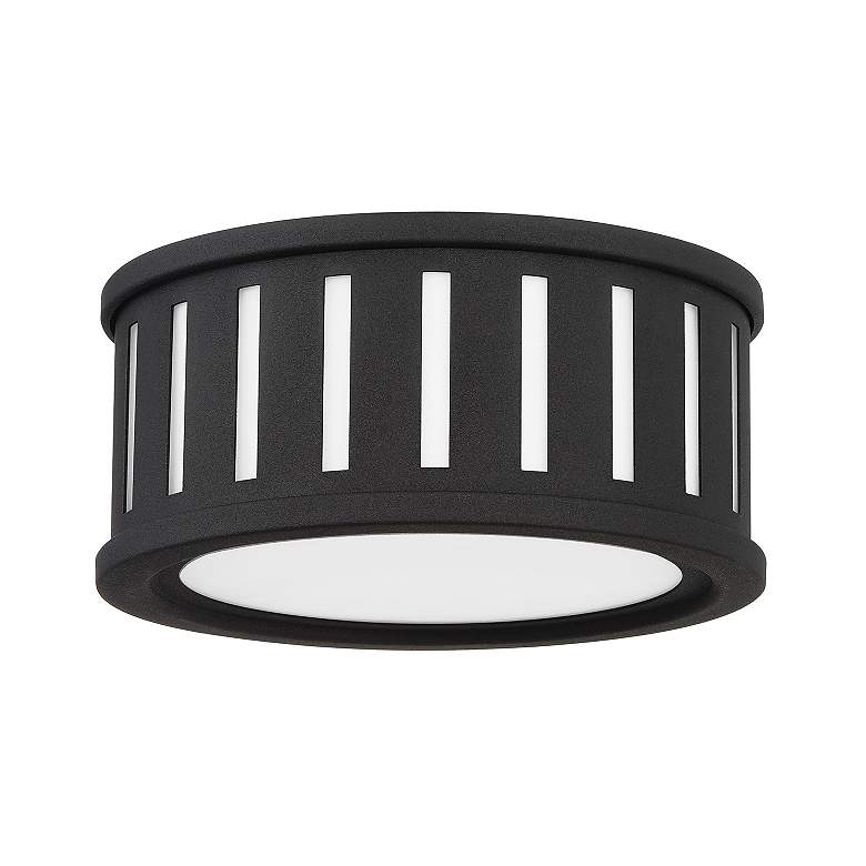 Image 2 Crystorama Kendal 9 1/2" Wide Black Forged Ceiling Light more views