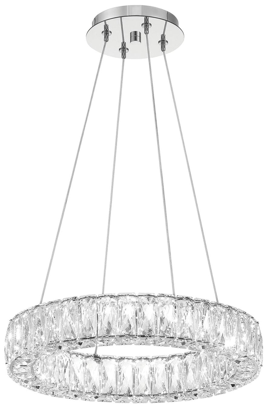 Crystorama Kinsley 18'' Polished Chrome Flush Mount