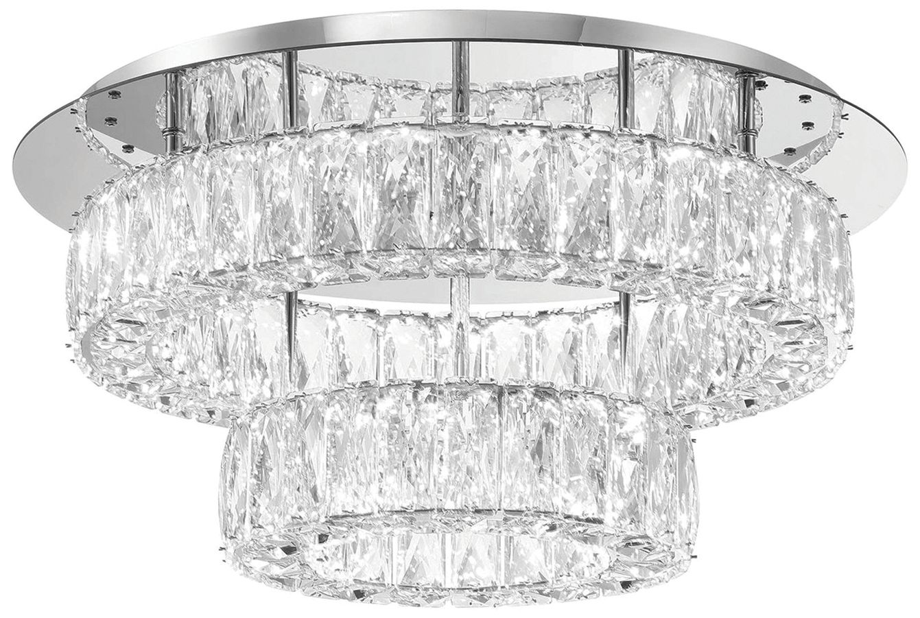 Image 2 Crystorama Kinsley 20'' Polished Chrome Flush Mount