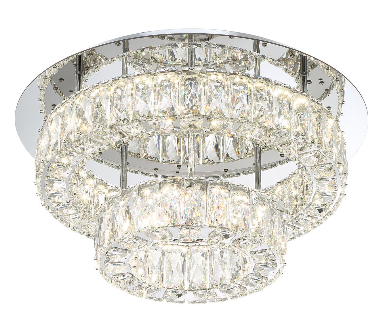 Image 3 Crystorama Kinsley 20'' Polished Chrome Flush Mount more views