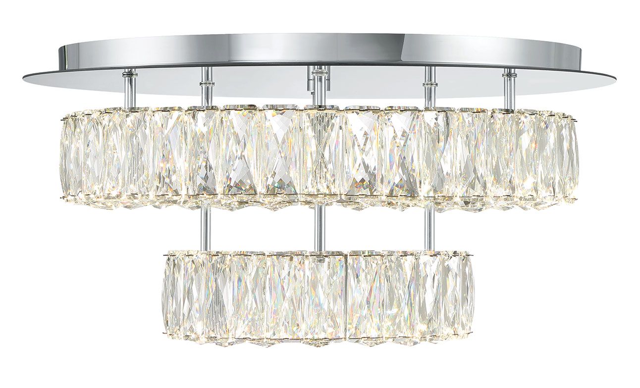 Image 4 Crystorama Kinsley 20'' Polished Chrome Flush Mount more views