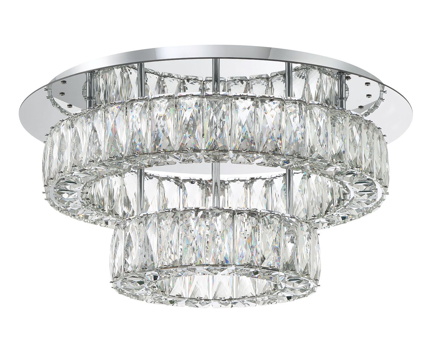 Image 5 Crystorama Kinsley 20'' Polished Chrome Flush Mount more views
