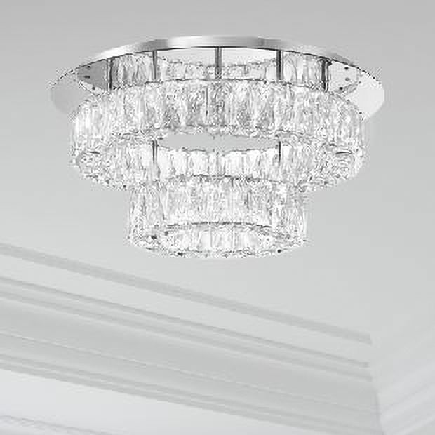 Image 6 Crystorama Kinsley 20'' Polished Chrome Flush Mount more views