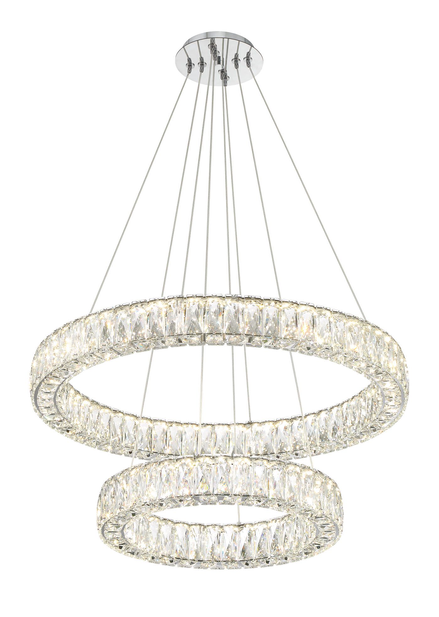 Image 2 Crystorama Kinsley 28'' Polished Chrome Chandelier more views