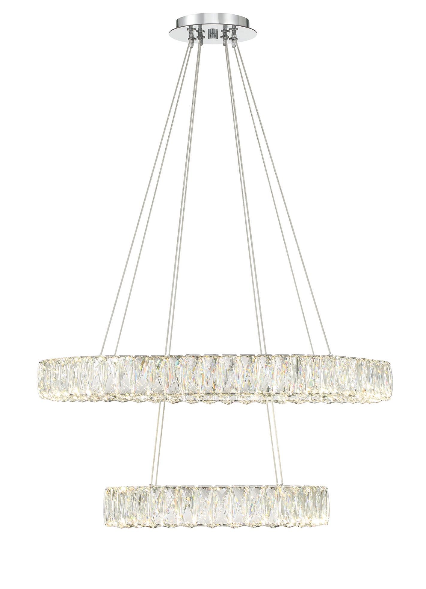 Image 3 Crystorama Kinsley 28'' Polished Chrome Chandelier more views