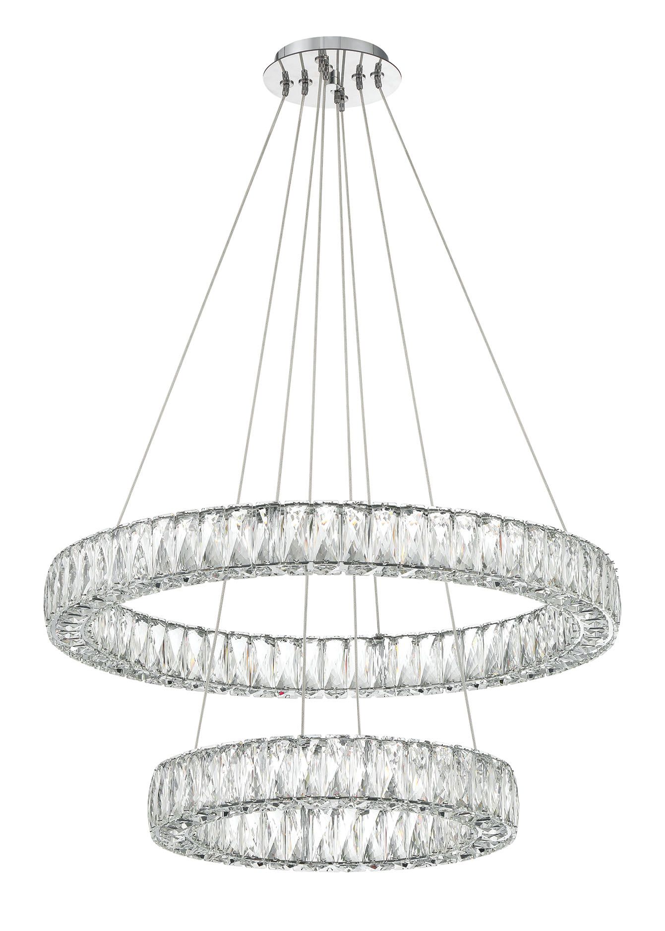Image 4 Crystorama Kinsley 28'' Polished Chrome Chandelier more views