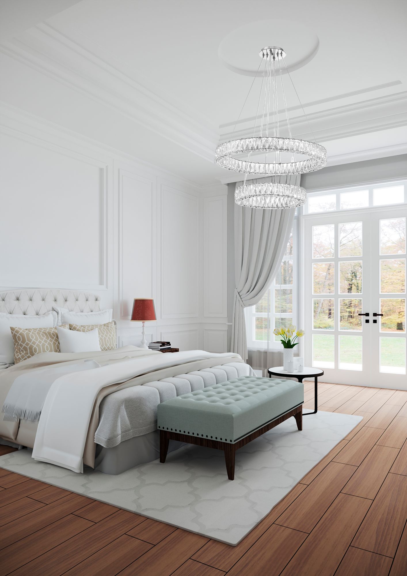 Image 5 Crystorama Kinsley 28'' Polished Chrome Chandelier more views