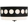 Crystorama Kirby 13 1/4" Wide Black Forged Ceiling Light