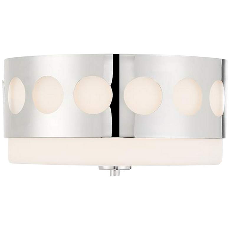 Image 2 Crystorama Kirby 13 1/4 inch Wide Polished Nickel Ceiling Light