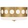Crystorama Kirby 13 1/4"Wide Vibrant Gold Drum Ceiling Light