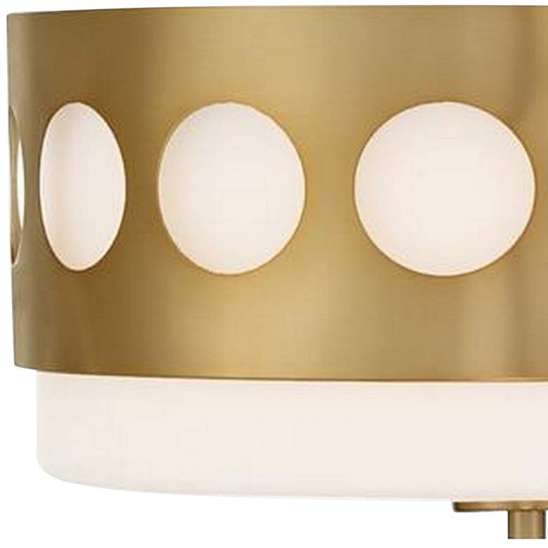Crystorama Kirby 13 1/4 inchWide Vibrant Gold Drum Ceiling Light more views