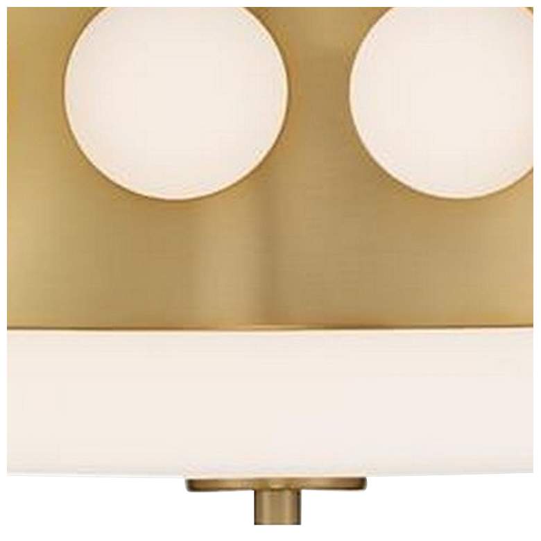Image 4 Crystorama Kirby 13 1/4 inchWide Vibrant Gold Drum Ceiling Light more views