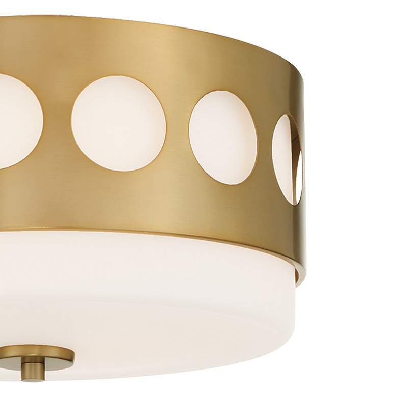 Image 5 Crystorama Kirby 13 1/4"Wide Vibrant Gold Drum Ceiling Light more views