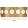Crystorama Kirby 13 1/4"Wide Vibrant Gold Drum Ceiling Light
