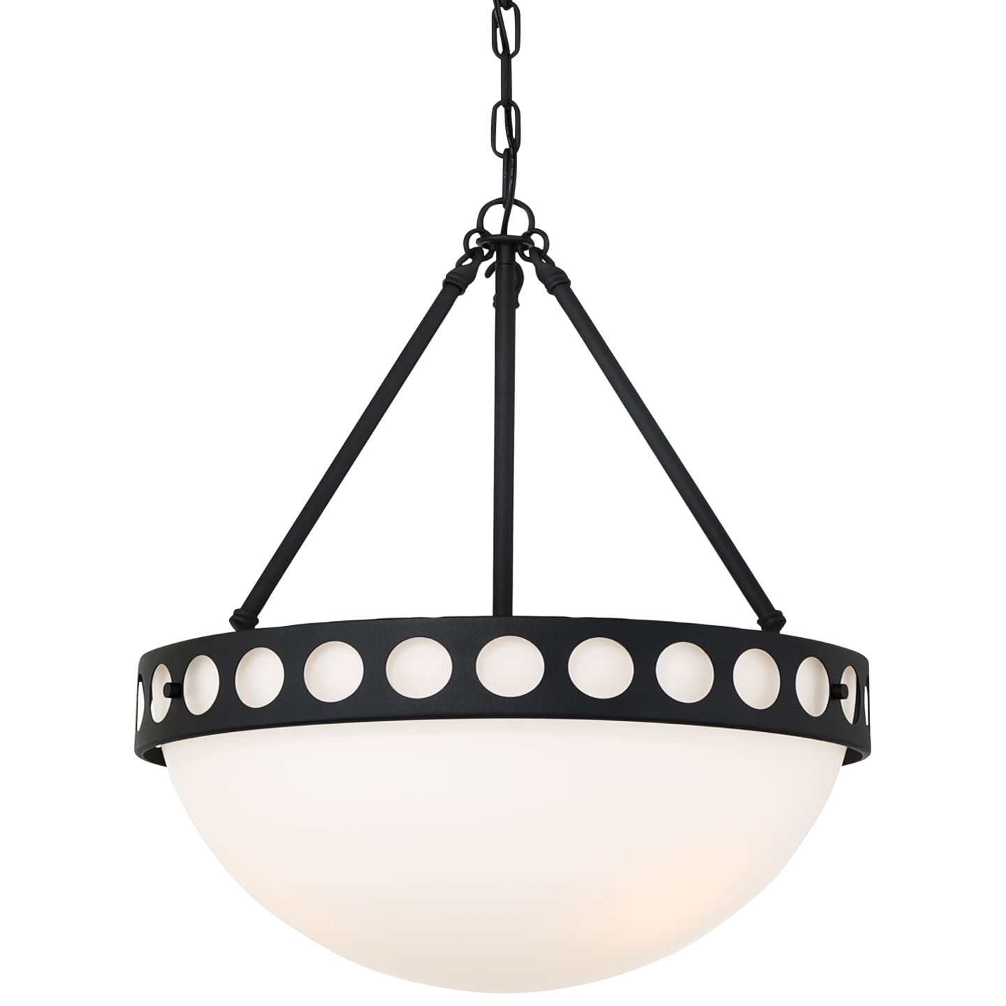 Crystorama Kirby 17 1/2" Wide Black Forged Chandelier