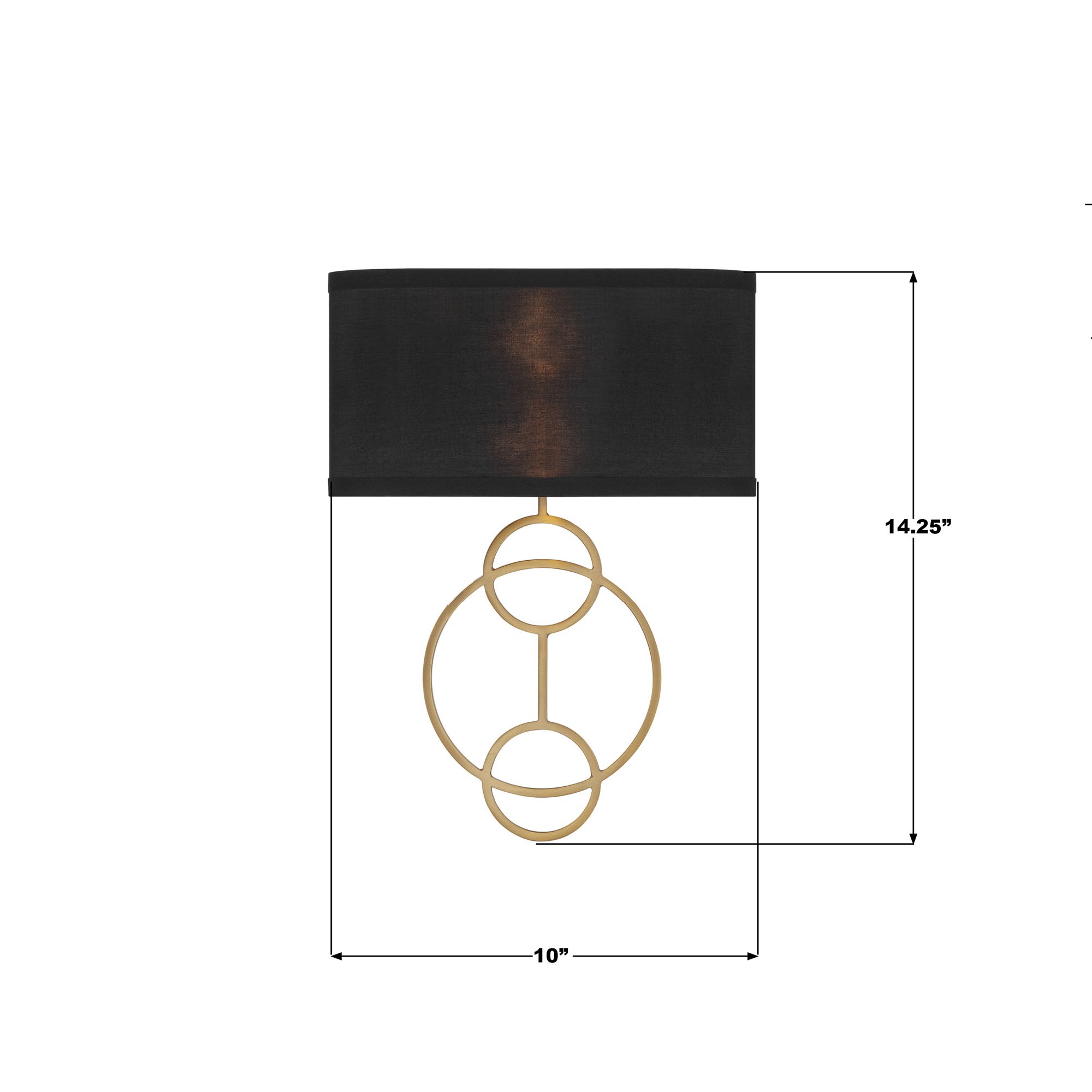 Crystorama Laurel 10'' Vibrant Gold Sconce