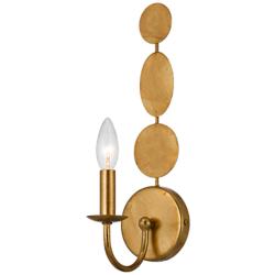 Crystorama Layla 15 1/2&quot; High Antique Gold Wall Sconce