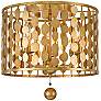 Crystorama Layla 15" Wide Antique Gold Ceiling Light