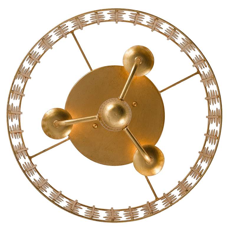Image 3 Crystorama Layla 15" Wide Antique Gold Ceiling Light more views
