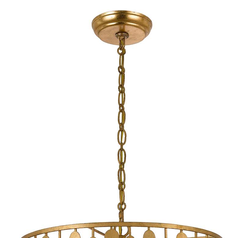 Image 3 Crystorama Layla 18" Wide Antique Gold 5-Light Pendant more views