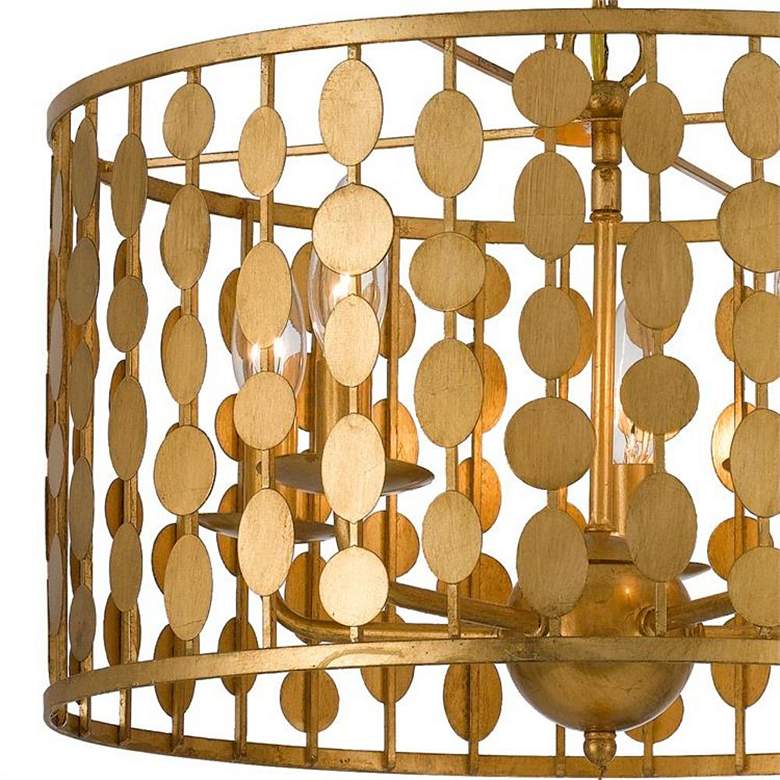 Image 5 Crystorama Layla 18" Wide Antique Gold 5-Light Pendant more views