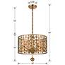 7_Crystorama Layla 18" Wide Antique Gold 5-Light Pendant more views