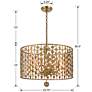 5_Crystorama Layla 23 3/4"W Antique Gold 6-Light Pendant more views