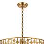 6_Crystorama Layla 23 3/4"W Antique Gold 6-Light Pendant more views