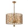 7_Crystorama Layla 23 3/4"W Antique Gold 6-Light Pendant more views
