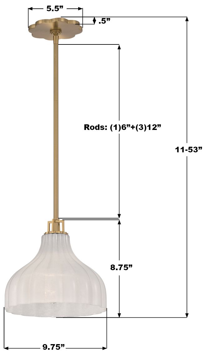 Image 7 Crystorama Layton 9.75'' Luxe Gold Pendant more views