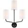 Crystorama Leigh 22" High Black Forged 3-Light Wall Sconce