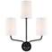 Crystorama Leigh 22" High Black Forged 3-Light Wall Sconce