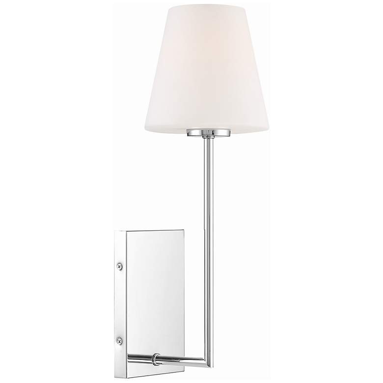 Image 1 Crystorama Lena 17 1/2 inch High Chrome Wall Sconce