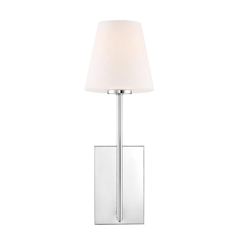 Image 2 Crystorama Lena 17 1/2" High Chrome Wall Sconce more views