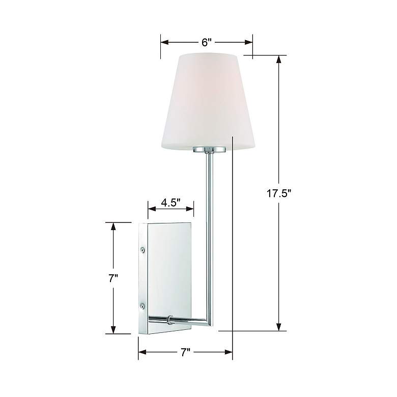 Image 6 Crystorama Lena 17 1/2" High Chrome Wall Sconce more views